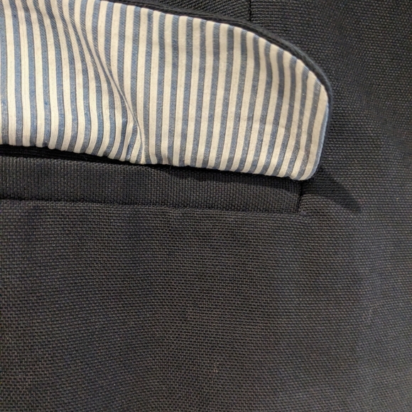 Zara Size M, Navy Denim 3/4 Arm Blazer with Gold Button detail. - Picture 7 of 8